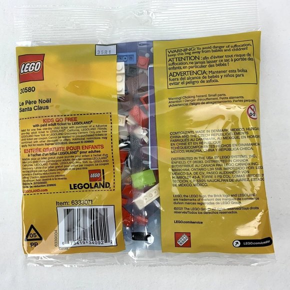 LEGO Bundle Minifig Sticker Book, Wrapping Paper, 30580 Santa Claus Skiing New - Picture 13 of 15